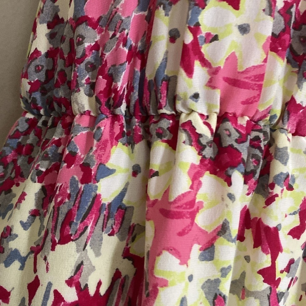 Banana Republic Pink Red Sleeveless Sundress women S/P casual vacation festival - Picture 6 of 9